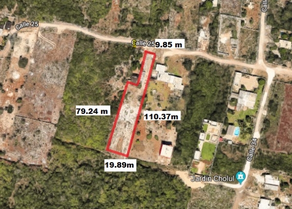 TERRENO 1,870 m² CHOLUL    $5´142,500 (A $2,750/m²)